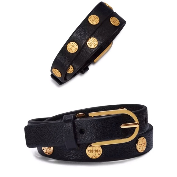 Tory Burch Jewelry - Tory Burch Double Wrap Logo Stud Bracelet